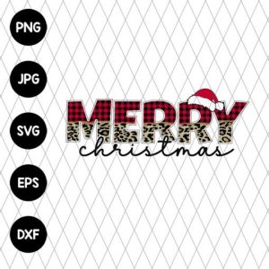 Merry Christmas Leopard Svg file