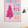 Merry Christmas Poster Print, Digital Poster Wall Art