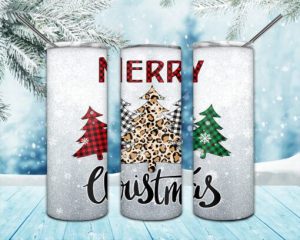 Merry Christmas Tumbler PNG