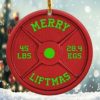 Merry Liftmas Weight Plate Ornament Png