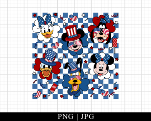 Mickey And Friends Independence Day Png Happy 4th Of July Png