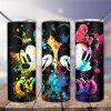 Mickey And Minnie Colorful Tumbler Png