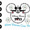 Mickey Bound Trip Family Vacation Svg File