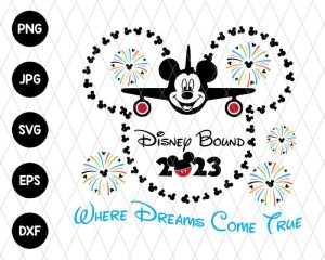 Mickey Bound Trip Family Vacation Svg File