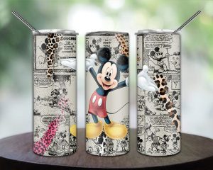 Mickey Comic Leopard Tumbler Png