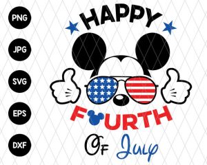 Mickey Happy Fourth Of July Svg File