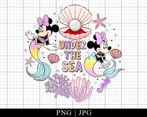 Mickey Minnie Mermaid Under The Sea Png Family Trip 2023 Png
