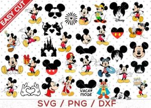 Mickey Mouse SVG, Mickey Mouse Head, Mickey Mouse Face SVG