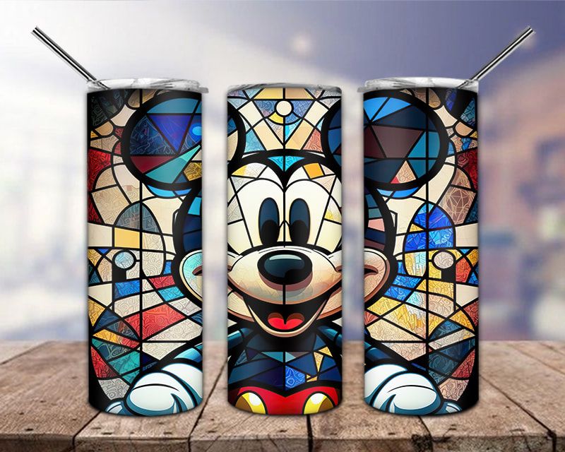Mickey Stained Glass Tumbler Png Mickey Stained Glass Tumbler Png