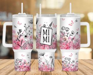 Mimi Wildflowers 40 Oz 2 Piece Tumbler Wrap