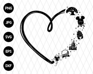 Minimalist Parks Heart Svg File