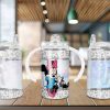 Minnie And Kitty Sippy Cup Sublimation Design