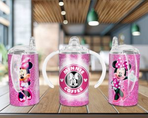 Minnie Coffee Sippy Cup Sublimation Design