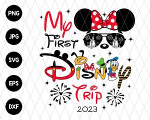 Minnie First Trip Family Vacation Svg File