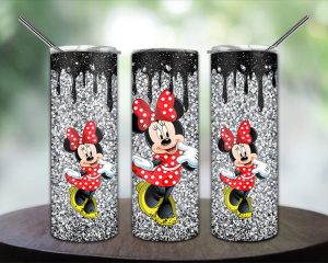 Minnie Glitter Tumbler Png