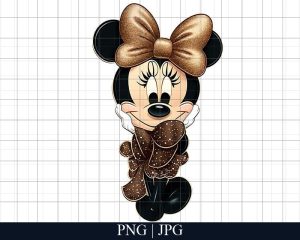 Minnie Gold Glitter Png Files