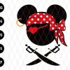 Minnie Mouse Pirates Family Vacation Svg File