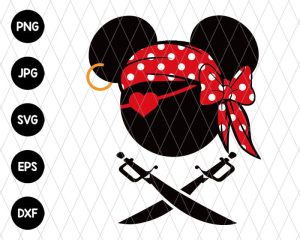 Minnie Mouse Pirates Family Vacation Svg File