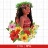 Moana With Flowers Png Files