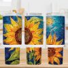Mosaic Sunflower 40 Oz 2 Piece Tumbler Wrap