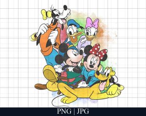 Mouse And Friends Watercolor Mickey Friendship Png