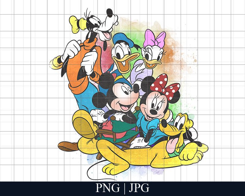 Mouse And Friends Watercolor Mickey Friendship Png Mouse And Friends Watercolor Mickey Friendship Png