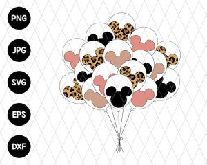 Mouse Balloon Family Trip Svg Fil