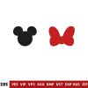 Mouse Head And Tie Embroidery Design