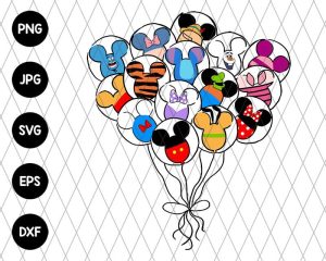 Mouse Head Balloon Svg File