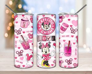 Mouse Minnie Cafecito Y Chisme Tumbler Png