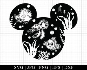 Nemo Svg And Png Clipart Dory Squirt Mickey Instant Digital Download