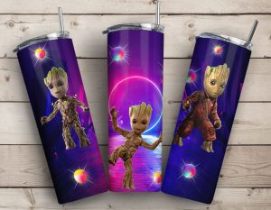 Neon Groot Tumbler Png