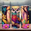 Neon Owl Tumbler Png