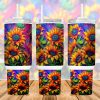 Neon Sunflower 40 Oz 2 Piece Tumbler Wrap
