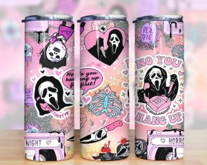 No You Hang Up Horror Glitter Tumbler Png