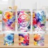 Nurse Life Rainbow Floral 40 Oz 2 Piece Tumbler Wrap