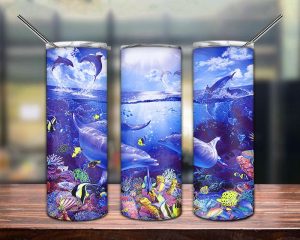 Ocean Life Tumbler Png