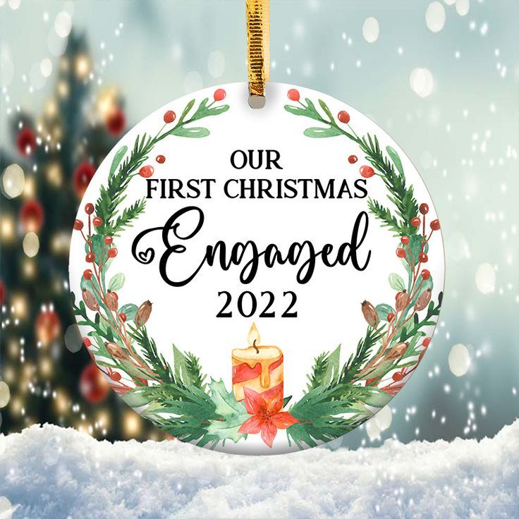 Our First Christmas Engaged Ornament Png, Round Christmas Ornament Our First Christmas Engaged Ornament Png, Round Christmas Ornament