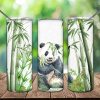 Panda And Bamboo Tumbler Png