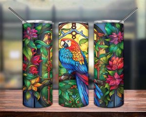 Parrot Colorful Tumbler Png