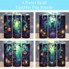 Pastel Gothic Skull Tumbler Png