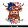 Patriotic Long Haired Calf Png 4th Of July Png Usa Flag Png American Patriotic Png