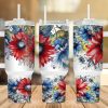 Patriotics Daisies 40 Oz 2 Piece Tumbler Wrap