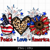 Peace Love America Png