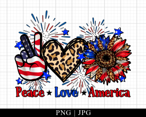 Peace Love America Png