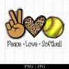 Peace Love Softball Png