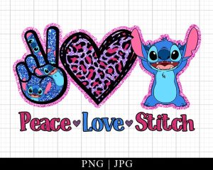 Peace Love Stitch Png