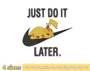Pikachu Embroidery Design