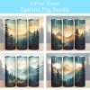 Pine Trees Mountain Tumbler Png