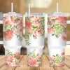Pink Floral 40 Oz 2 Piece Tumbler Wrap